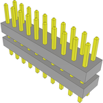 Conn Board Stacker HDR 20 POS 2mm Solder ST Top Entry Thru-Hole Bulk