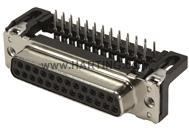 HARTING-09663136601 Steckverbinder, D-Sub Conn D-Sub F 25 POS 1.38mm Solder RA Thru-Hole 25 Terminal 1 Port