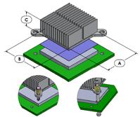 Advanced Thermal Solutions-ATS-CPX035035035-180-C1-R Dissipatore Push Pins Heat Sinks