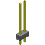 Conn Unshrouded Header HDR 2 POS Solder ST Top Entry Thru-Hole Bulk