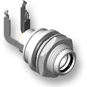 Switchcraft-L712RASH Potenza del connettore Conn DC Power F 2 POS Solder RA Thru-Hole 3 Terminal 1 Port