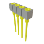 Conn Socket Strip SKT 4 POS 2.54mm Solder ST Top Entry Thru-Hole Bulk