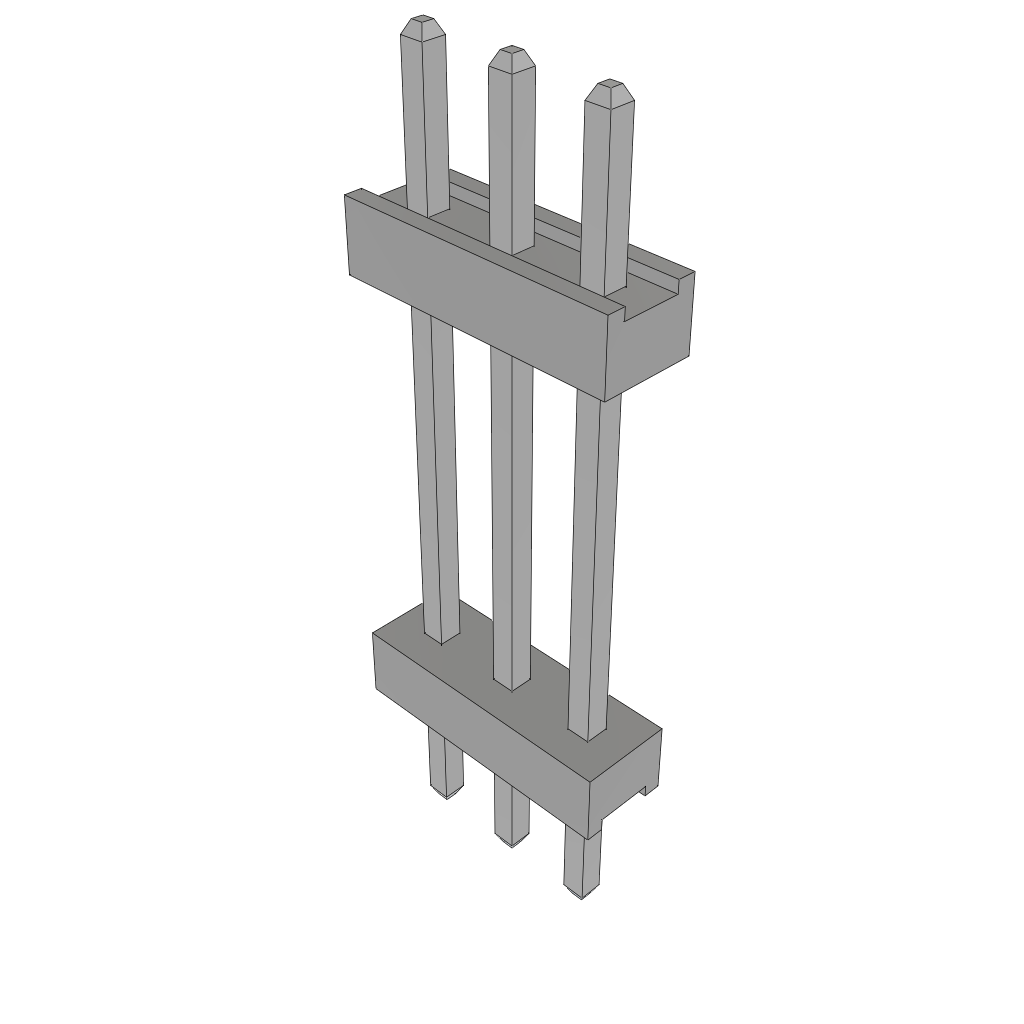Samtec-TW-03-06-TM-S-435-120 Steckverbinderleisten und Leiterplattenbuchsen Conn Board Stacker HDR 3 POS 2mm Solder ST Top Entry Thru-Hole Bulk