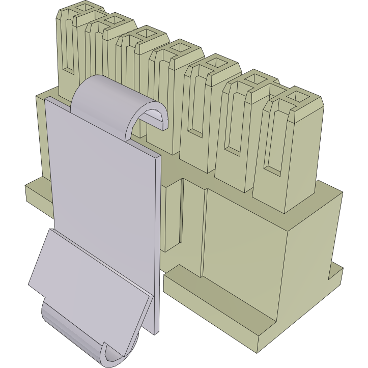Samtec-IPD1-07-S-K-M Einzeladersteckverbinder, Gehäuse Conn Housing F 7 POS 2.54mm Crimp ST Cable Mount White Tube