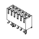 Conn Socket Strip RCP 70 POS 2.54mm Solder ST Top Entry SMD C-Grid Tray