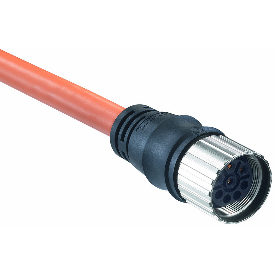 Molex-K0P8S00W03M050 null Brad M23 Single Ended Cordset 8 Poles Female (Straight) to Pigtail 19/16 AWG WSOR Cable 5.0m (16.40ft) Length