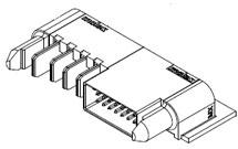 Molex-0464373001 Steckverbinder 2.54mm, 5.50mm Pitch EXTreme Ten60Power Right-Angle Plug Assembly with Guide Pins, 4 DC Power Circuits, 24 Signal Circuits