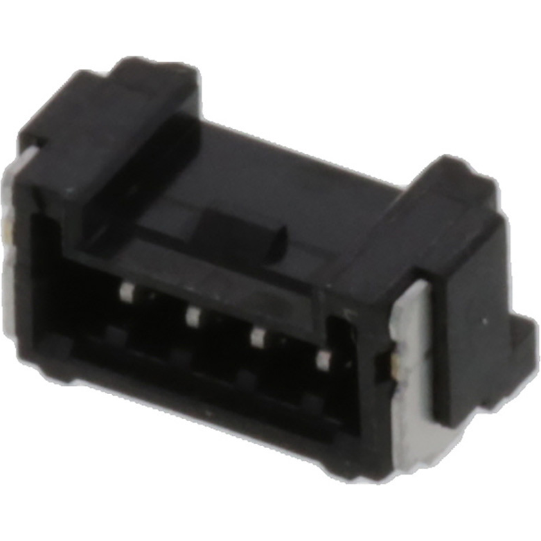 Molex-5055670471 Steckverbinderleisten und Leiterplattenbuchsen 1.25mm Pitch, Micro-Lock Plus PCB Header, Right-Angle, Surface Mount, Tin-Bismuth Plating, Positive Lock, 4 Circuits, Black