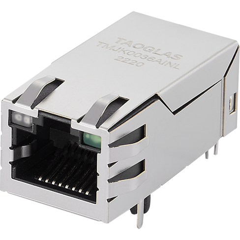 taoglas-TMJK0036AINL | RJ45 Integrated Connectors 电话及电信连接器 Conn RJ-45 F 8 POS 1.02mm Solder RA Thru-Hole 16 Terminal 1 Port Tray