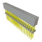 Conn Elevated Socket SKT 44 POS 2mm Solder ST Top Entry Thru-Hole Tube