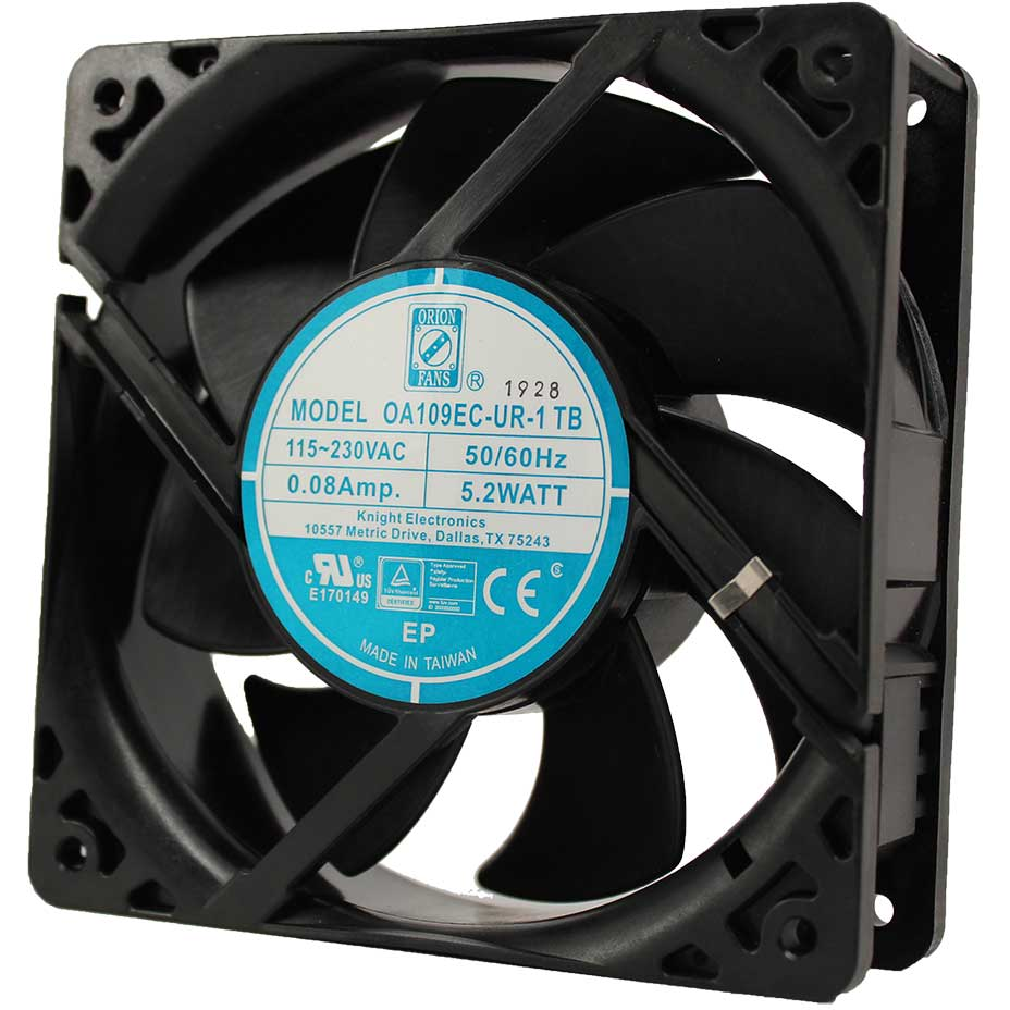 ORION FANS-OA109EC-UR-1WB Blowers and Fans AC Fan Axial Ball Bearing 115V/230V 90V to 265V 106CFM 43dB 120 X 120 X 38mm Box