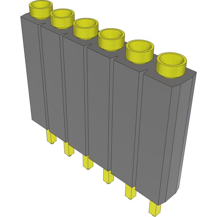 Samtec-ESS-106-T-24 Steckverbinderleisten und Leiterplattenbuchsen Conn Socket Strip SKT 6 POS 2.54mm Solder ST Top Entry Thru-Hole Bulk