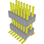 Conn Board Stacker HDR 14 POS 1.27mm Solder ST SMD Tube