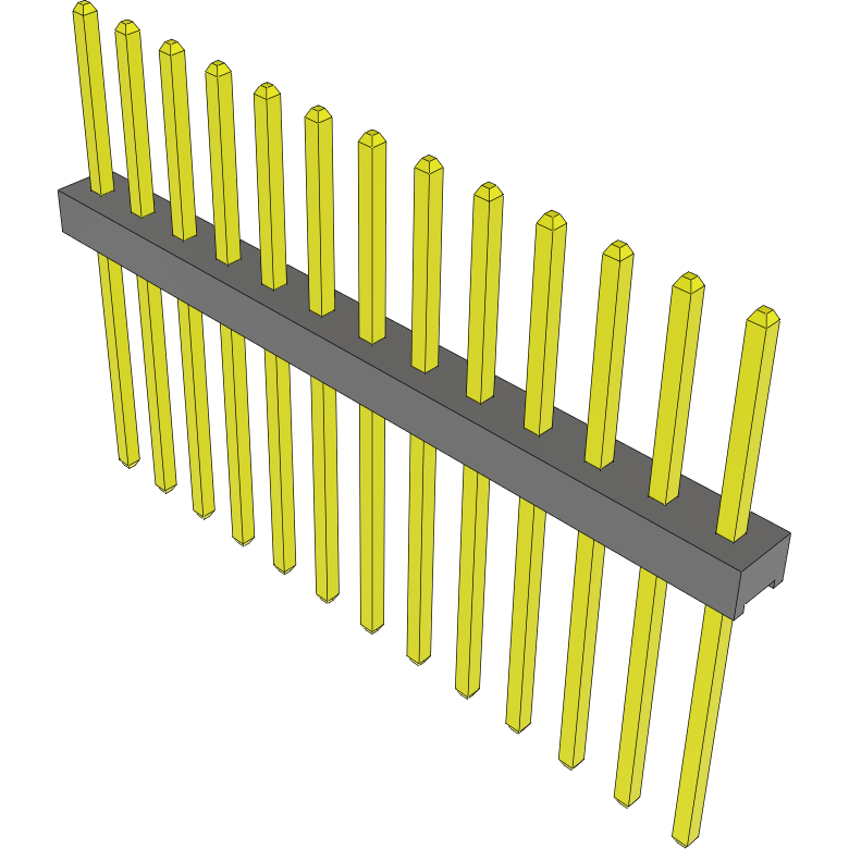 Samtec-MTMM-113-13-G-S-245 Steckverbinderleisten und Leiterplattenbuchsen Conn Unshrouded Header HDR 13 POS 2mm Solder ST Top Entry Thru-Hole Bulk