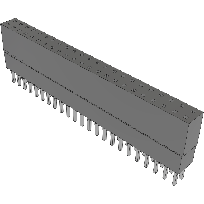 Samtec-ESQ-123-23-L-D Steckverbinderleisten und Leiterplattenbuchsen Conn Elevated Socket SKT 46 POS 2.54mm Solder ST Top Entry Thru-Hole Tube