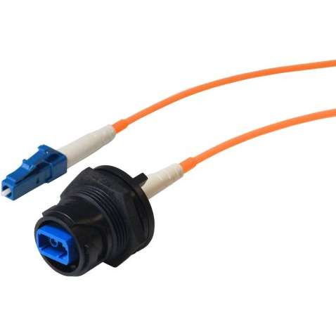 Bulgin Components PLC-PXF4053BAA Montaje de cables de fibra óptica Cable Assembly Buffer Cable 1m LC to LC 1 to 1 POS F-M