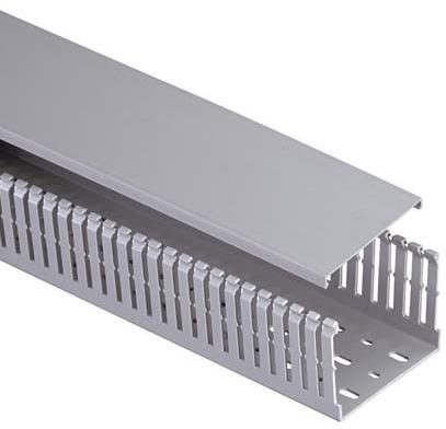Panduit-MC37X75IG2 Verdrahtungskanäle Wiring Ducts Slotted Rectangular Screw Polyvinyl Chloride Gray