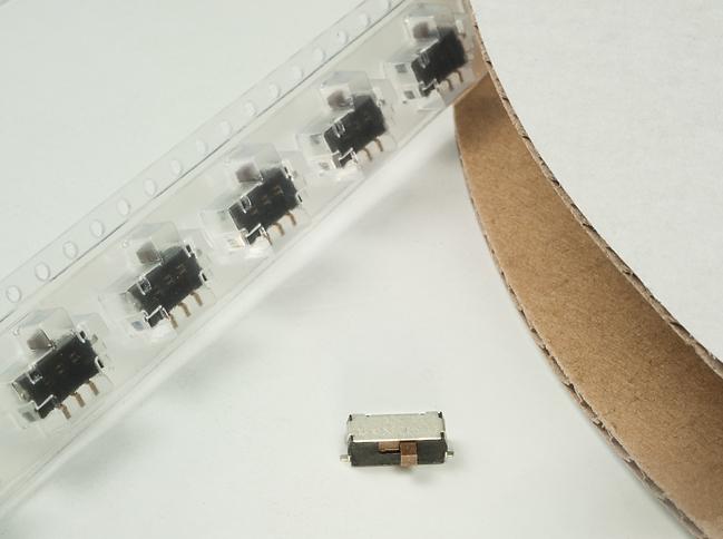 NKK Switches-SS312SAH4-R Switch Slide Switch Slide ON None ON SPDT Side Slide 0.1A 28VAC 28VDC 0.4VA 10000Cycles Gull Wing SMD T/R