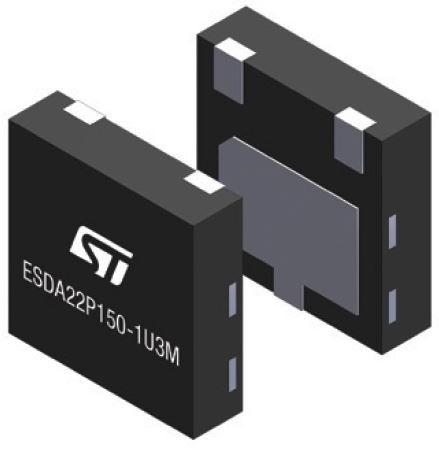 STMicroelectronics-ESDA22P150-1U3M Suppresseurs ESD ESD Suppressor TVS Uni-Dir 20V 3-Pin QFN T/R