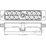 TE Connectivity-1604798-2 Connector Rectangular Conn Rectangular SKT 12 POS Solder ST Thru-Hole