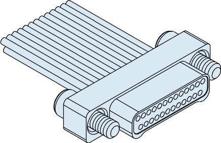Glenair-891-002-15SA2-0C1-12J Conector D-subminiatura Conn Nano-D SKT 15 POS 0.635mm Crimp ST Cable Mount 15 Terminal 1 Port