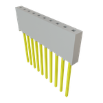 Conn Socket Strip SKT 10 POS 2.54mm Solder ST Top Entry Thru-Hole Bulk