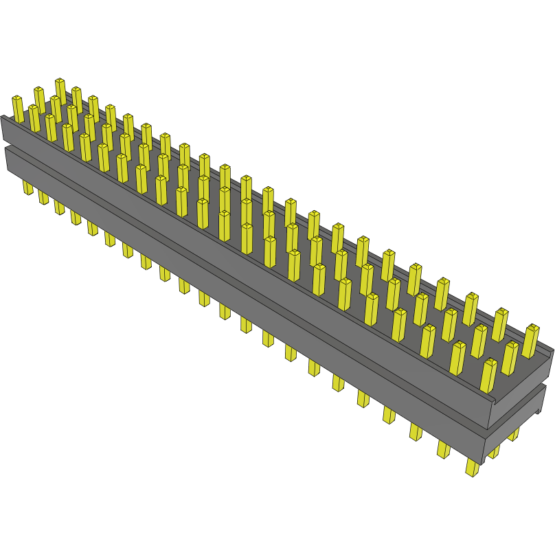 Samtec-DW-22-07-T-T-235 连接器插头及 PCB 插座 Conn Board Stacker HDR 66 POS 2.54mm Solder ST Top Entry Thru-Hole Bulk