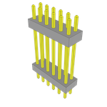 Conn Board Stacker HDR 12 POS 2mm Solder ST Top Entry Thru-Hole Bulk