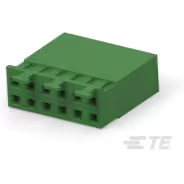 TE Connectivity-925370-6 Einzeladersteckverbinder, Gehäuse Conn Housing RCP 12 POS 2.54mm Crimp ST Cable Mount Green