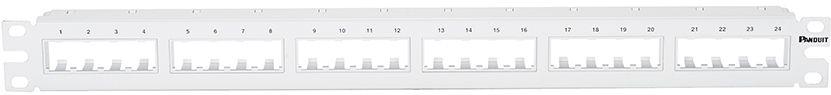 Panduit-CPP24FMWWH Accesorios del conector Connector Accessories Patch Panel Straight White
