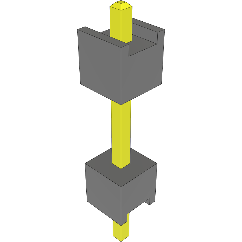 Samtec-DW-01-08-G-S-375 Steckverbinderleisten und Leiterplattenbuchsen Conn Board Stacker HDR 1 POS 2.54mm Solder ST Top Entry Thru-Hole Bulk