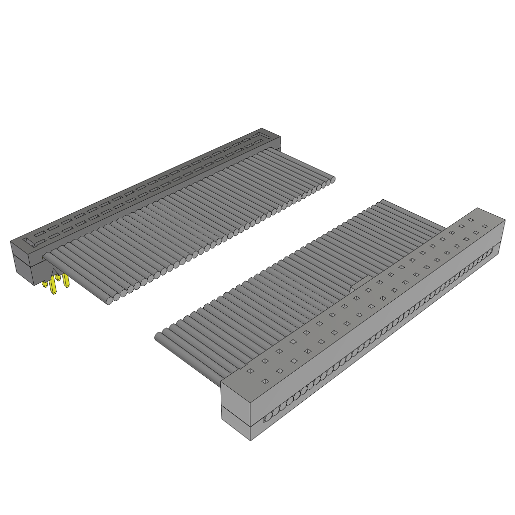 Samtec-TCMD-20-T-06.00-01-N-R Flachband Kabelbaugruppen Cable Assembly 0.152m 28AWG 1mm 40 to 40 POS IDC Connector to IDC Connector F-M TIGER EYE™ Clamshell
