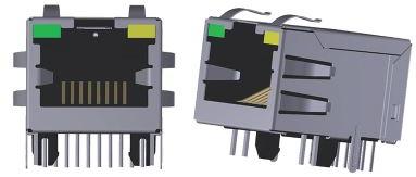 Abracon-ARJM11C7-502-AB-ER2-T Connettore telefono e telecomunicazione Conn RJ-45 F 8 POS 1.27mm Solder RA Thru-Hole 14 Terminal 1 Port T/R