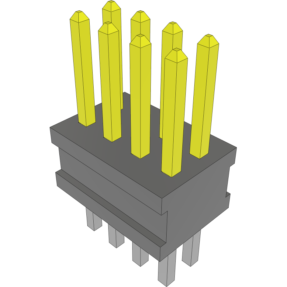 Samtec-FTSH-104-04-L-D Steckverbinderleisten und Leiterplattenbuchsen Conn Unshrouded Header HDR 8 POS 1.27mm Solder ST Top Entry Thru-Hole Layer