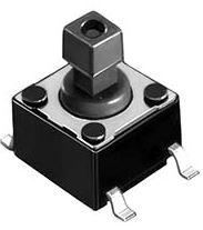 knitter-switch-TSS62N Conmutador táctil Switch Tactile N.O. SPST Round Button Gull Wing 0.05A 12VDC 150000Cycles 1.6N SMD T/R