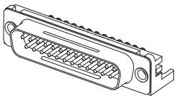Omron-XM3C-2522-132 Conector D-subminiatura Conn D-Sub PIN 25 POS 1.38mm Solder RA Thru-Hole 25 Terminal 1 Port