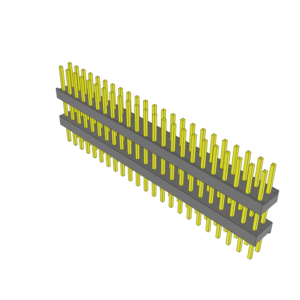 Samtec-ZW-23-10-G-D-400-200 Piastre connettori e prese PCB Conn Board Stacker HDR 46 POS 2.54mm Solder ST Top Entry Thru-Hole Bulk