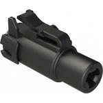 Conn Housing PL 1 POS Crimp ST Cable Mount Black