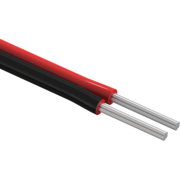Tensility International-30-00417 Cable multiconductor Multi-Conductor Cable Polyvinyl Chloride 2Conductors 22AWG 3.8mm 300V Black/Red Polyvinyl Chloride