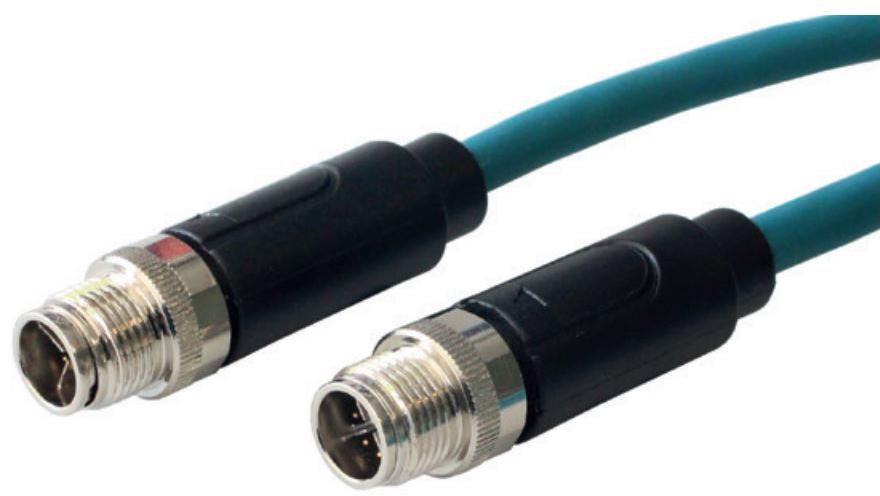 Bulgin Components PLC-PXPTPU12FIM08XFI050PU null Cable Assembly Circular 5m 26AWG M12 Circular to M12 Circular 8 to 8 Straight to Straight Bulk