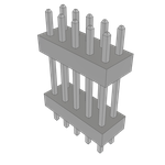 Conn Board Stacker HDR 10 POS 2mm Solder ST Top Entry Thru-Hole Bulk
