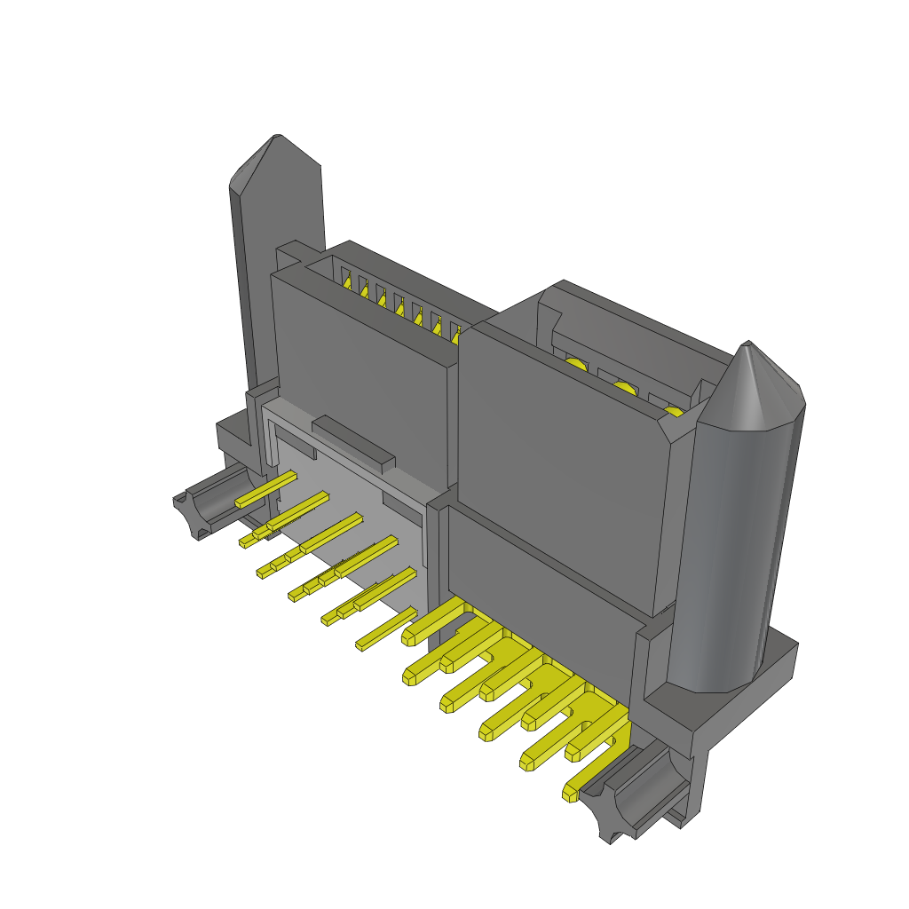 Samtec-LPHS-02-16-L-RT1-GP Cabezales del conector y receptáculos PCB Conn Extreme LPH Power Socket Assembly SKT 2Power/16Signal POS 2.5mm/1.27mm Solder RA Side Entry Thru-Hole PowerStrip™ Tray