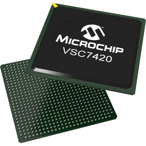 Microchip Technology-VSC7420XJG-02 Interruttori Ethernet Ethernet Switch 10-Port 2500Mbps 672-Pin HSBGA Tray