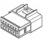 Conn Housing PL 14 POS Crimp ST Cable Mount Black