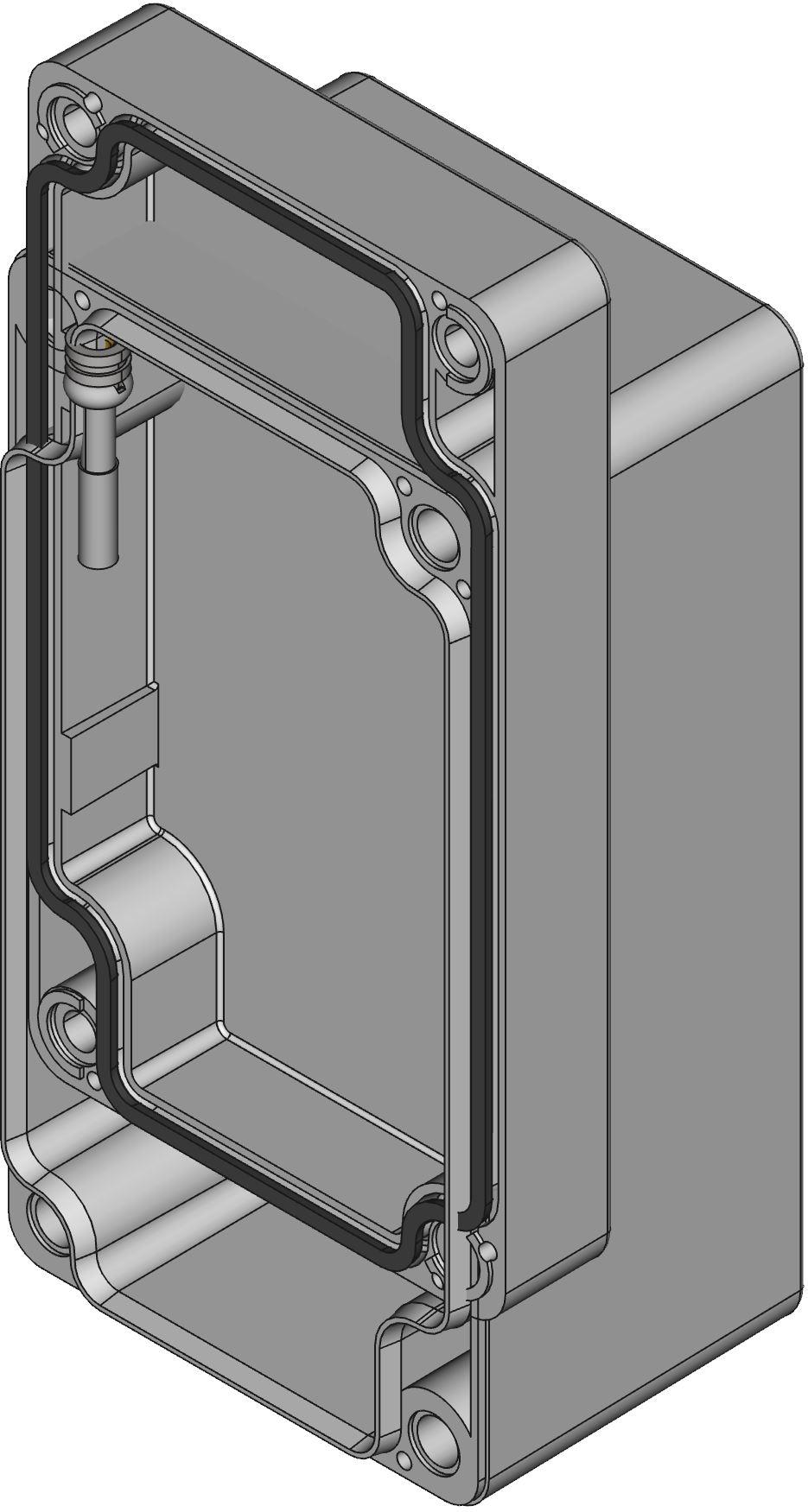 Hammond Manufacturing-1554D2GYCL Clear/Light Gray Polycarbonate Wall Mount Watertight Enclosure