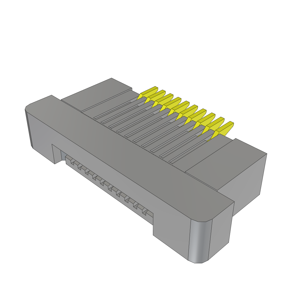 Samtec-ZF5S-10-02-T-WT Steckverbinder, FFC-FPC Conn FFC Connector SKT 10 POS 0.5mm Solder RA SMD Tube