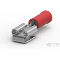 TE Connectivity-160834-2 Steckverbinderanschlüsse PIDG Quick Disconnect Terminal 16-22AWG Brass Red F/M 23.54mm Tin Loose