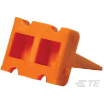 TE Connectivity-WP-4P Connector Accessories Connector Accessories Wedge Lock Straight Glass Filled Polybutylene Terephthalate Orange Box