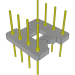 Conn DIP Adapter HDR 8 POS 2.54mm ST Thru-Hole Bulk