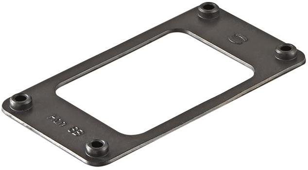 HARTING-09300009801 Steckverbinderzubehör Connector Accessories Frame Straight Nitrile Butadiene Rubber Black